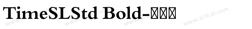 TimeSLStd Bold字体转换